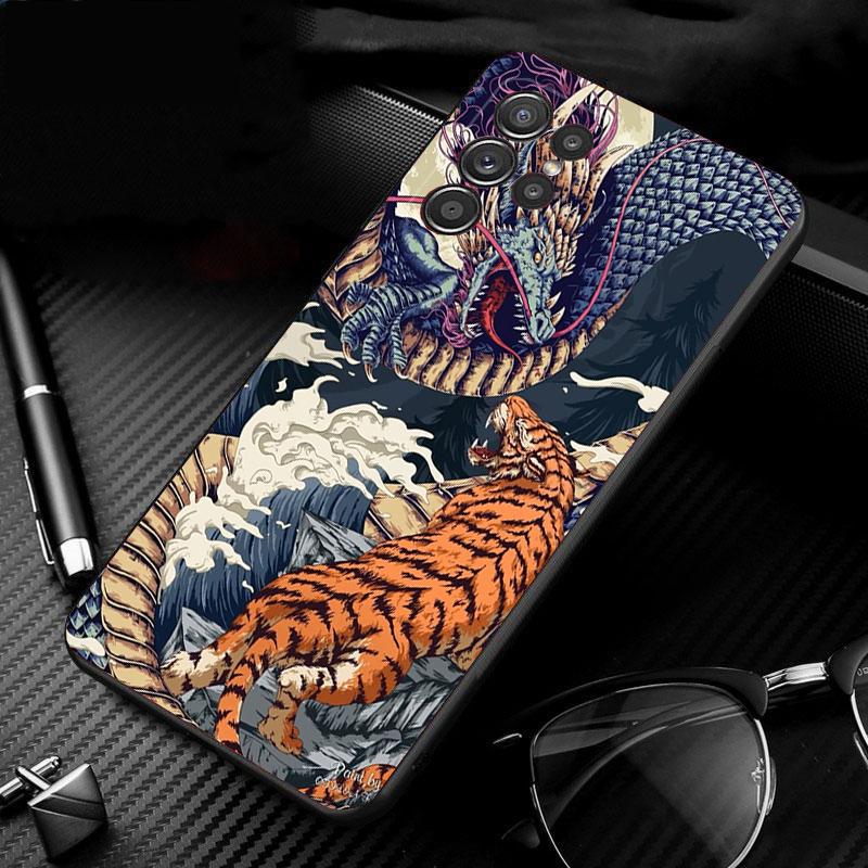 Японский тигр Арт Чехол для телефона Для Samsung Galaxy S25 S24 S23 S22 S21 Ultra S24 S23 S22 S21 S25 Plus S24 S20 FE