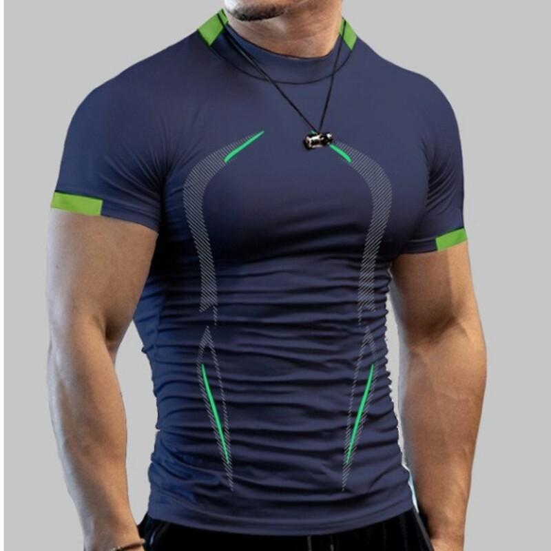 Gym Fit T Shirt Mens Training Top Fitted T-Shirt Tee Muscle Short Sleeve Workout