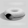 Circular Interactive Cat House Felt Donuts Cat Nests Tunnels Play Small Dogs Pet Houses One Nest Dual-use Suitable for Families with Multiple Cats
