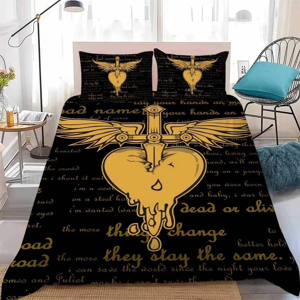 Band B-Bon J-Jovi Duvet Cover Set Home Style Bedding Soft Laundry Cotton Bed Student Dormitory Adult Boy Girl Gift