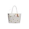 New City Leather Tote Bag, Shopping Bag, Tote Handbag, Shoulder Bag Women's White CJ601-SVRFI