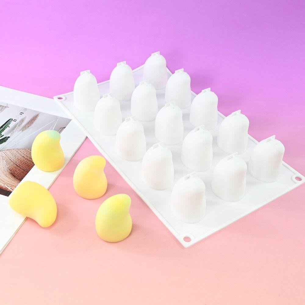 Food Grade Silicone Mango Mousse Cake Mold 15-Cavity French Pastry Mold Baking Mold Chocolate