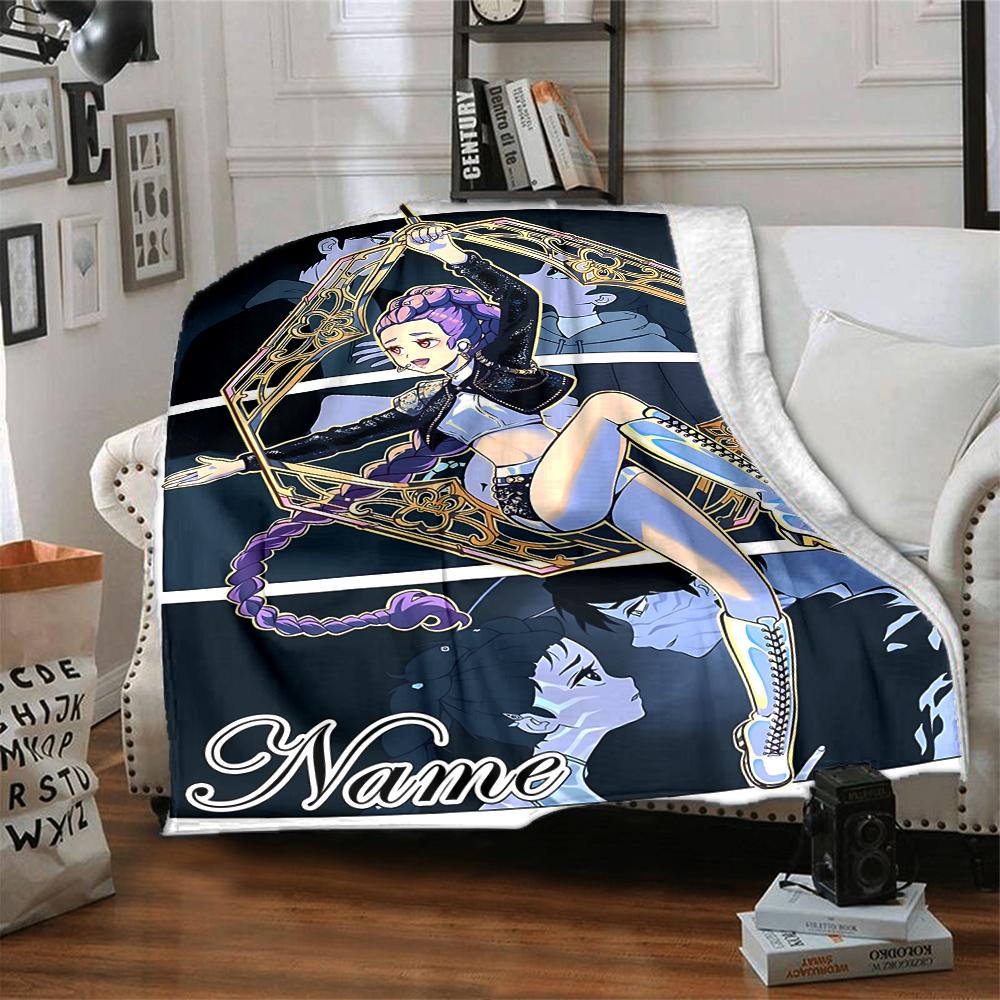 Custom Name Fantasy Character Collage Party Blanket For Couch Bed Plush Cozy Fuzzy Blanket Super Soft Warm Blankets For Fall And Winter 0916210