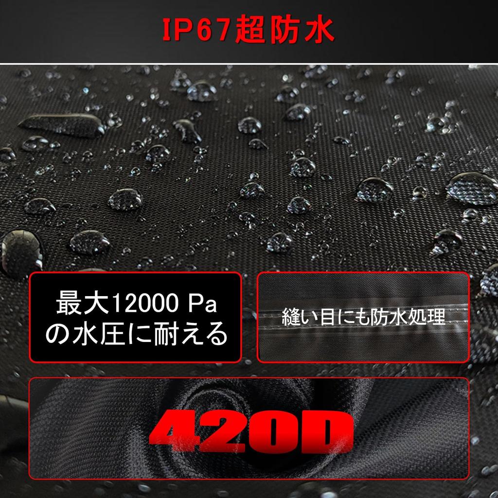 OWEEIO Motorcycle Cover, 420D Thick, All Weather Windproof, Waterproof, Heat Resistant, Double Sewn, Tear
