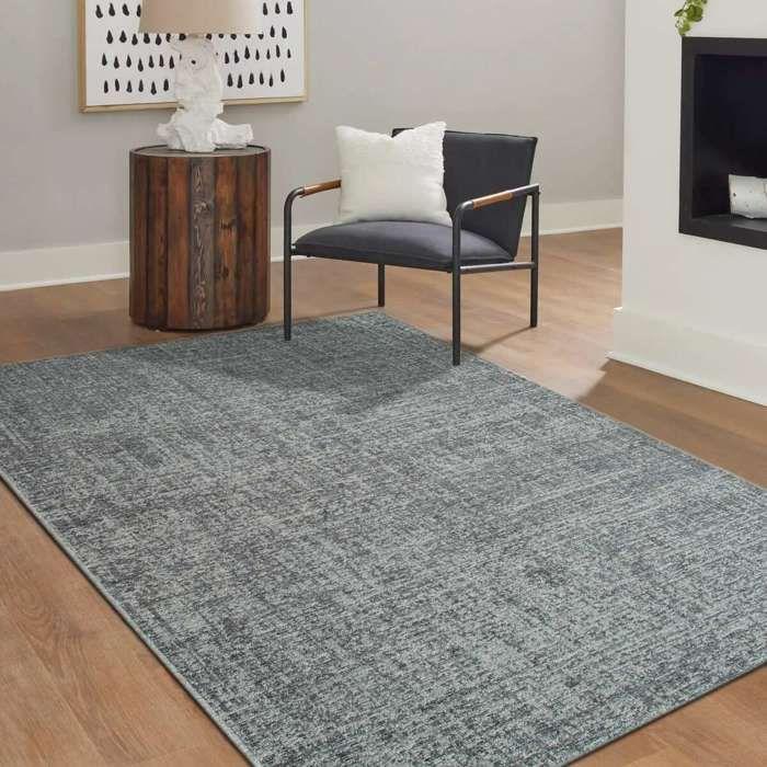 Tapis en laine gris foncé 160x230