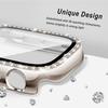 Пластиковый чехол со стеклом и бриллиантами для Apple Watch 10 46 мм 42 мм Аксессуары HD Закаленное защитное стекло Жесткий бампер Чехол для iWatch Series 10