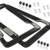 1/2 plastic ABS carbon fiber patterned license plate holder with standard screw kit for license plate frame protection parts License Plate Covers
