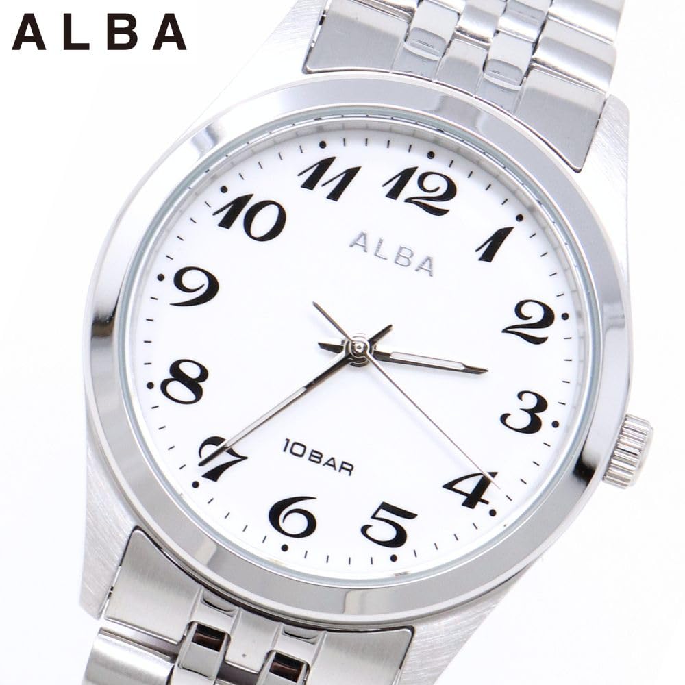 Мужские часы Seiko Alba Quartz, нержавеющая сталь, водонепроницаемые, серебристые, & Титан, (10 АТМ), аналоговый, (АЕФК426)