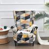 Printed Wing Chair Cover Stretch Spandex Armchair Covers Nordic Washable Relax Sofa Slipcovers Cushion Cover For Wed Decor