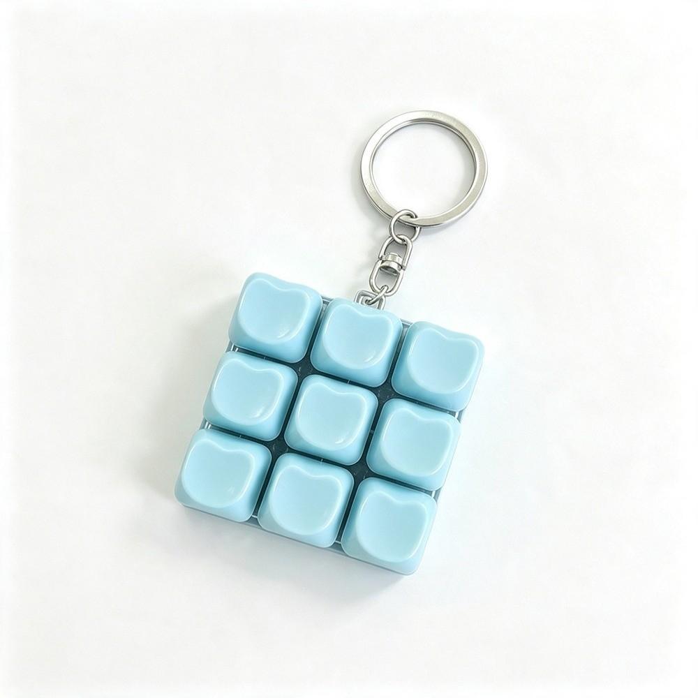 Pendant Keyboard Clicker Keychain 9 Keys Fidget Clicker Toy Fashion Bag Key Decor Office Use