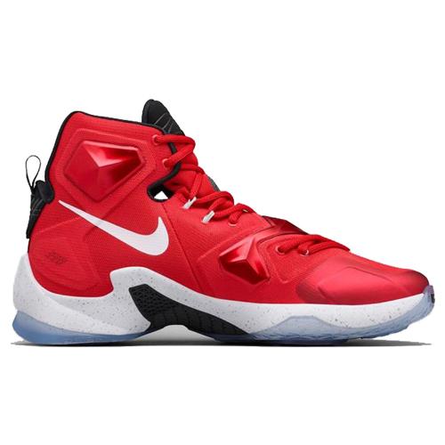 Nike Lebron 13 Баскетбольные кроссовки на шнуровке, нескользящие, легкие, высокие, мужские, для выездных игр, красный, 807220-600