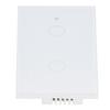 For Zigbee Tuya Remote Light Switch Voice Control 2‑Gang US Wall Touch Switch AC 100‑240V