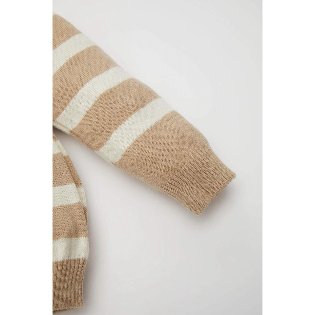 Baby Girl 2 Piece Striped Polo Yaka Knitwear Cossack Upper Spanish Paa Tights Lower C8453a524wn