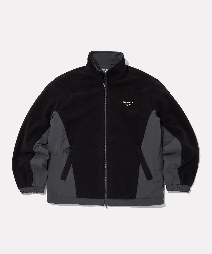 Reebok Fleece Reversible Jacket - Black:Charcoal