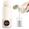 450ML Portable Milk Warmer for Baby, 12000mAh Fast Charging, Big Capacity Breast-Milk Warmer for Formula, Cordless Bottle Warmer On The Go