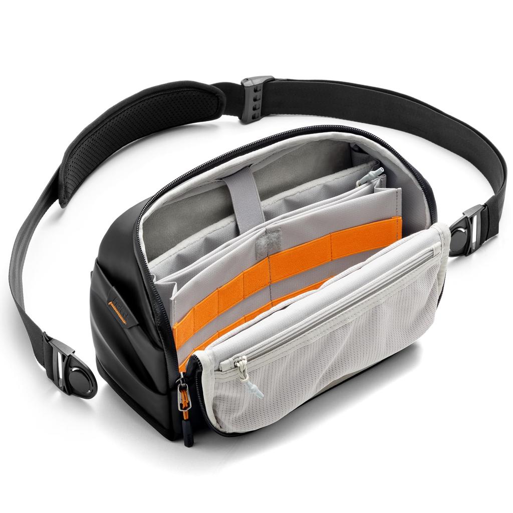 Сумка-слинг через плечо, регулируемый органайзер через плечо, водонепроницаемый, электронные аксессуары, открывающиеся для коротких общественных мест, для женщин и мужчин, унисекс, черный