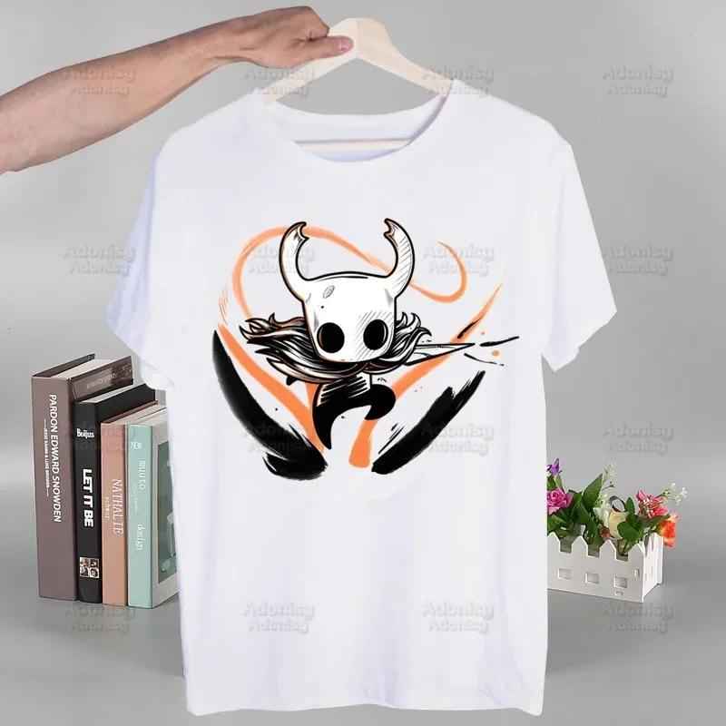 Футболка Hollow Knight с модным принтом, летняя мужская новелла