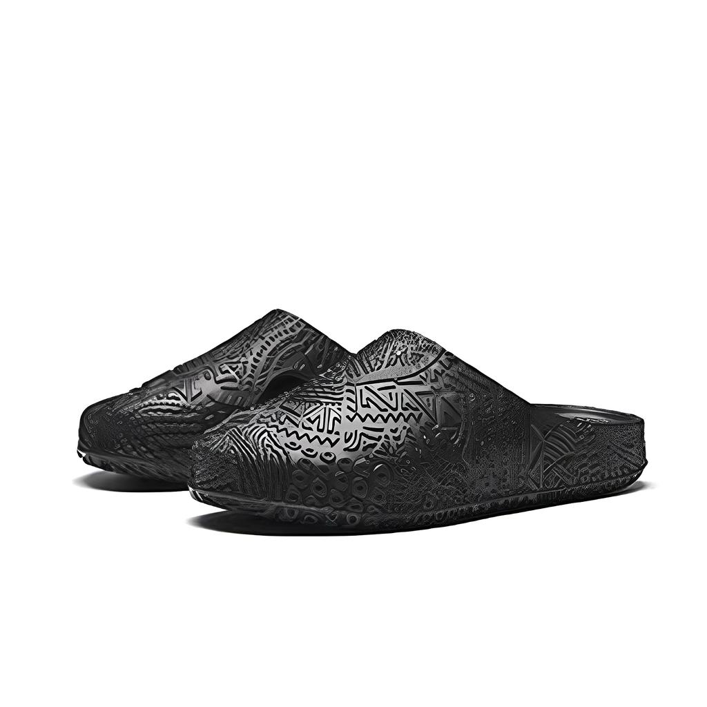 Anta Hela Шлепанцы Удобные Модные Простые Износостойкие Защищающие от запаха С закрытым носком Мужские шлепанцы Черный 112531801-2