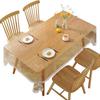 Clear PVC Waterproof Heat-Resistant Square Tablecloth for Dining and Coffee Tables, Oilproof and Dustproof Decorative Cover.