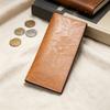 Мужской тонкий длинный бифолд кошелек кошелек с держателем для карт окошком для ID минималистичный