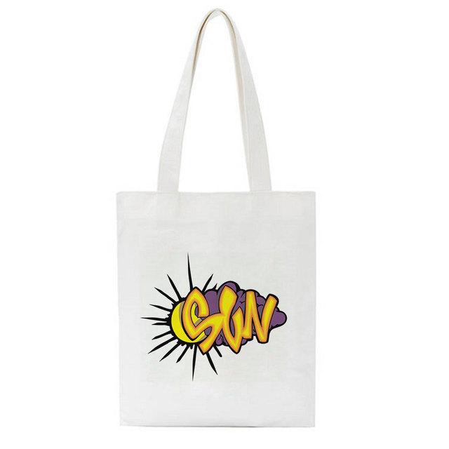 Новая женская сумка через плечо Ulzzang с забавным мультяшным письмом в стиле Харадзюку, готическая школьная сумка Y2k, холщовая сумка большой вместимости, повседневная сумка-шоппер