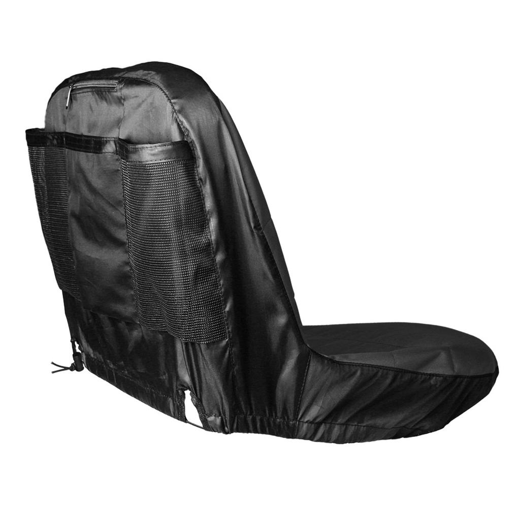 Riding Lawn Mower Seat Cover, 600D Oxford Fabric Tractor Seat Cover, Weatherproof Seat Protector with 4 Pockets, Fits