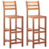 VidaXL Set of 2 Bar Stools, Pub Seat, Bistro Chair, Dining Room Kitchen Living Room Home Interior Furniture, 46314