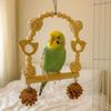 Hang Bird Swing Toy Wooden Bird Foraging Swing Funny Parrot Cage Toy  Entertainment
