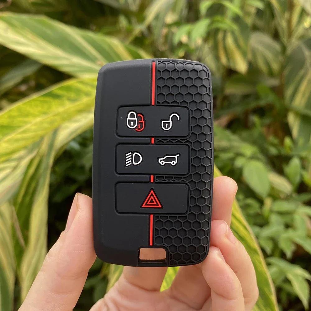 Силиконовый чехол-брелок для автомобильного ключа Land Rover Range Rover Sport Velar Evoque Freelander2 Discovery Jaguar XF XJ XJL XE Набор брелоков