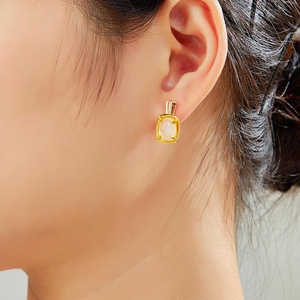 Комплект украшений из натурального белого лунного камня, овальные серьги 7*9 мм, кольцо, настоящий драгоценный камень, серебро 925 пробы, изысканные ювелирные изделия для женщин