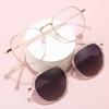 Sunglasses Set Full Frame Fashion Eyeglasses Magnetic Clips Dual Purpose Sun Shade Driving Polarized Sunglasse