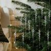 12 шт. Прозрачный акриловый кулон в форме сосульки, рождественские украшения для елки, праздничной елки и витрины магазина