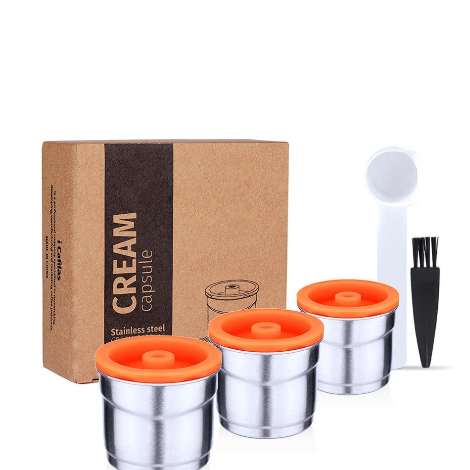 i Cafilas [YI01] Reusable Coffee Capsule Refillable Pods Cafe Cup Dripper Stainless Steel Crema Maker for Illy Machine Illy X7.1,Y3.2,Y5