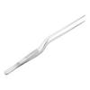 uxcell Offset Tweezers, 20cm, Stainless Steel, Plated, for Kitchen and Cooking, Precision Curved Tweezers for Gardening and Decorating