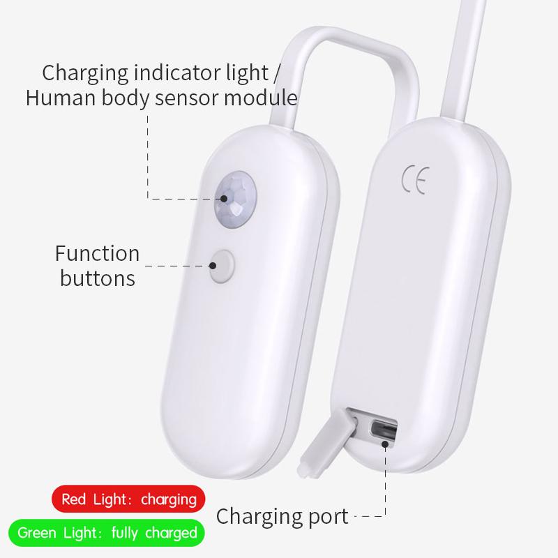 Умный светодиодный RGB ночник для унитаза с датчиком движения, USB-зарядка, для ванной комнаты