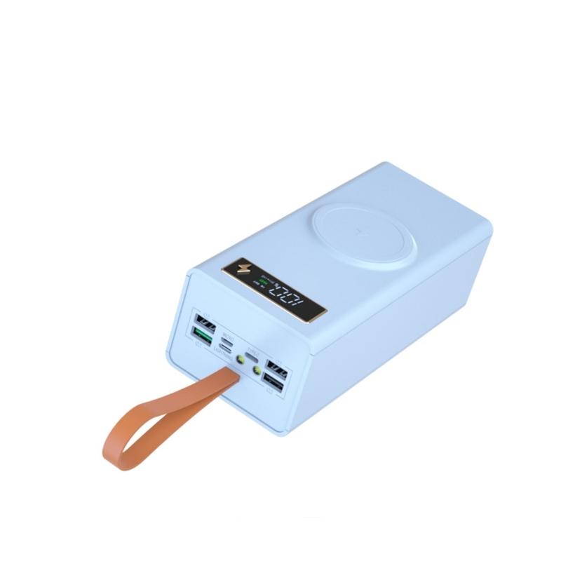 Бокс для хранения аккумуляторов 24x18650, чехол для повербанка с быстрой зарядкой PD, поддержка функций беспроводной зарядки/быстрой зарядки