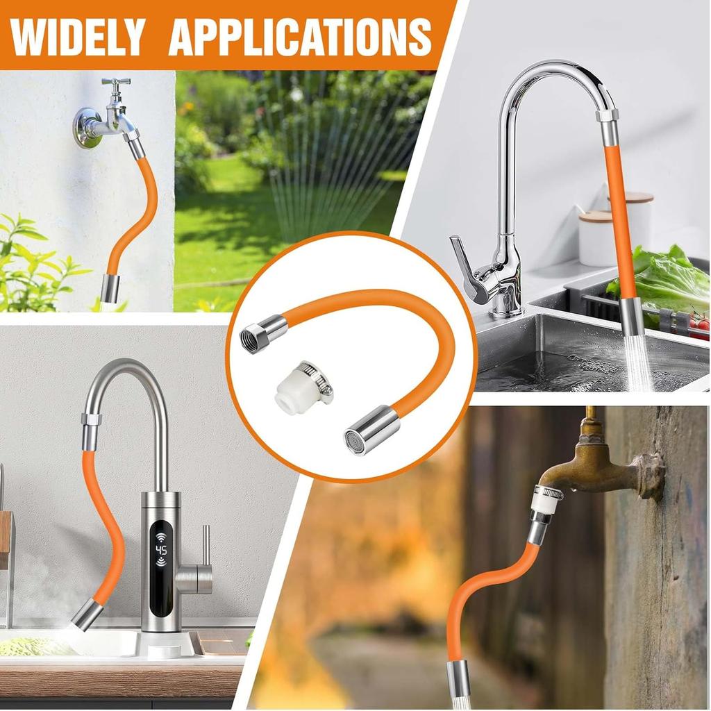 20/30/50cm Water Faucet Extension Pipe Universal Extended Water Pipe Anti-Splash Extension Pipe
