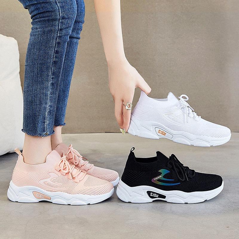 Shoes Women's New Women's Shoes New Casual Shoes Fashion Running Shoes Flying Woven Breathable Sneakers Women