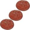Fujisho New Pure Copper Scrubbers, Copper Power Kitchen Scrubbers, Formulated with Copper Ions To Prevent Bacteria and Slime, Set of 3