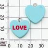 12-цветные смоляные кулоны в форме сердца с надписью LOVE для изготовления украшений своими руками