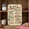 Decorative Board for Living Room Christmas Wood Sign, Vintage Santa's Sleigh Parking Only Wall 2D Sign Rustic Farmhouse Wooden Hanging Plaque