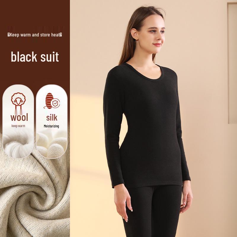 Men's Thermal Cashmere Silk Velvet Half-Turtleneck Suit for Winter Warmth