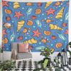 "Colorful Sea Creatures and Shells Pattern" Pattern Wall Hanging Tapestry Decorative Tapestry Home Decor for Bedroom and Living Room