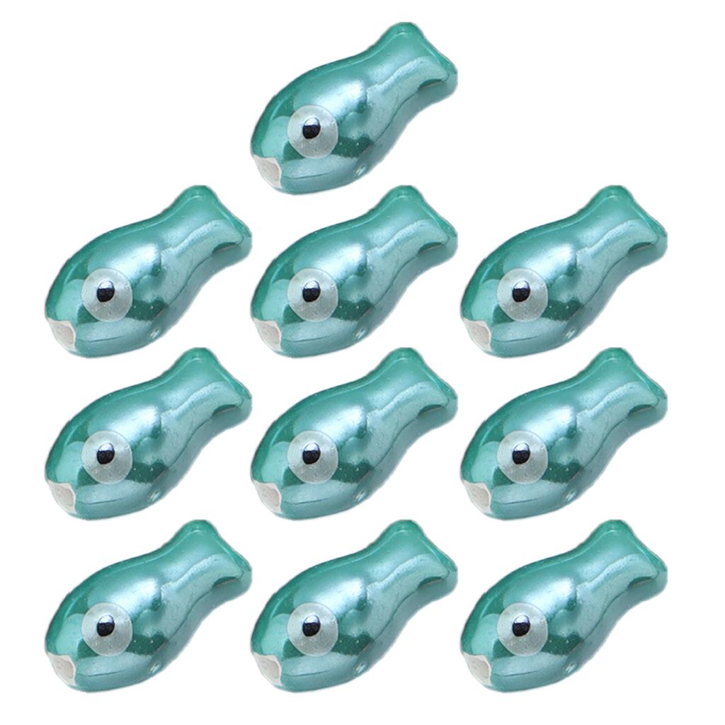 Набор из 10 разноцветных ретро керамических бусин в форме рыбок, ручной работы, разделительные шармы для самостоятельного изготовления браслетов, аксессуары для изготовления украшений