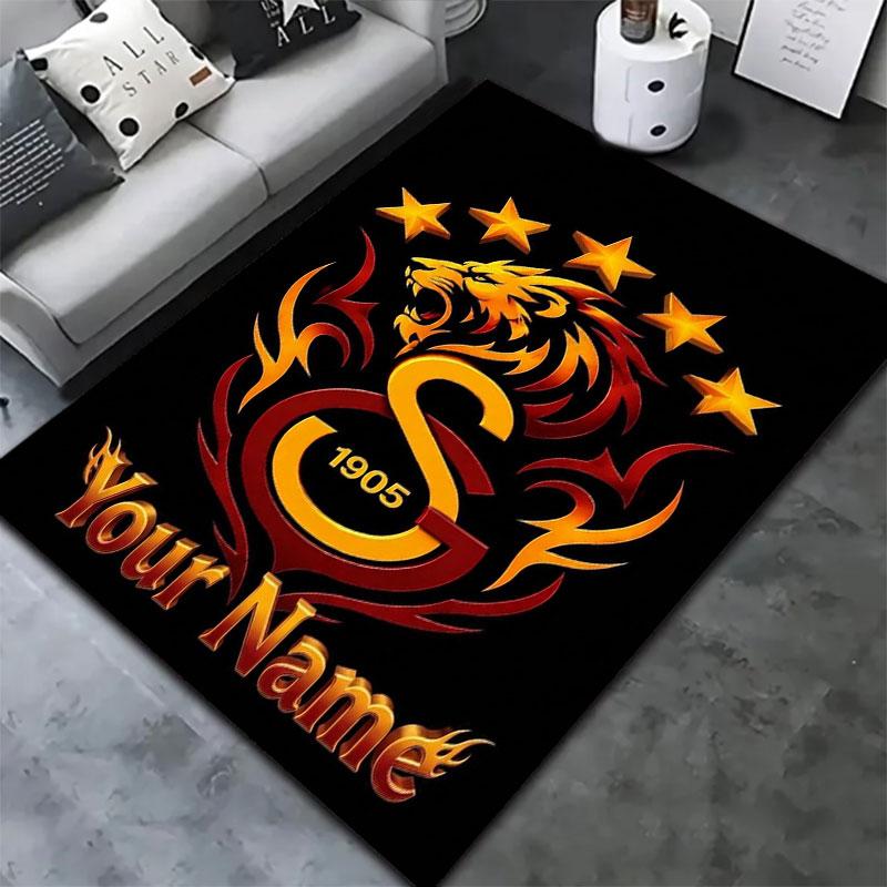 Ковер Galatasaray S с индивидуальным именем для гостиной, спальни, дома, украшение дивана, детский игровой нескользящий коврик