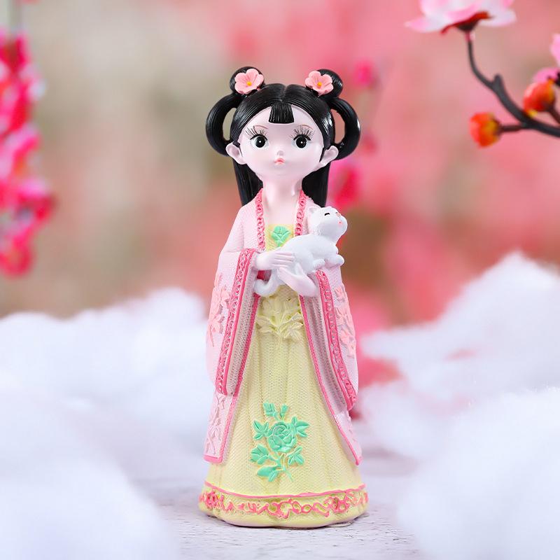 Креативный держатель для телефона в стиле династии Тан: Изысканный орнамент из смолы