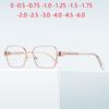 Квадратные очки для близорукости с защитой от синего света для женщин, модные студенческие очки для близорукости с диоптриями для женщин 0 -0.5 -0.75 до -6.0