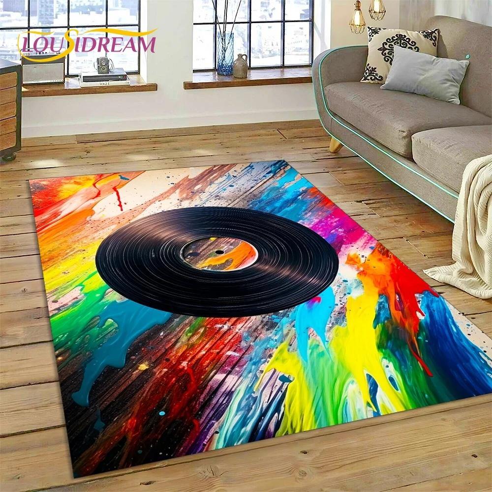 Виниловая пластинка, музыкальный DJ-экран, ковер, ковер для спальни, гостиной, домашний диван, украшение, детская игра, большой декор, напольный коврик