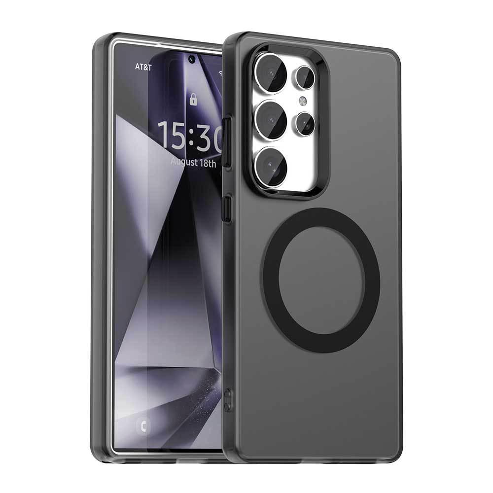 Матовый Магнитный Чехол для Телефона Samsung S26 Ultra - Совместим с S24/S23, Дизайн "Как Кожа", Новая Модель A57.