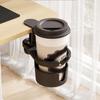 Desk Cup Holder Adjustable Desk Storage Cup 360 Degree Rotating Table Edge Clamp Cup Holder for Coffee Mugs Water Bottles